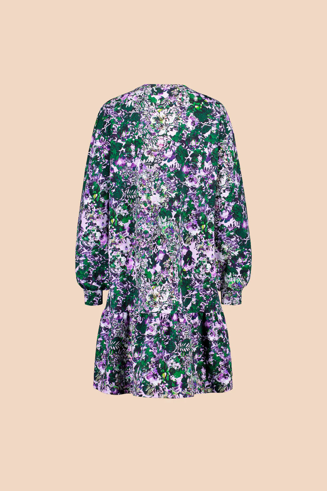 Ruffle Sweatshirt Dress, Blooming Forest Lilac