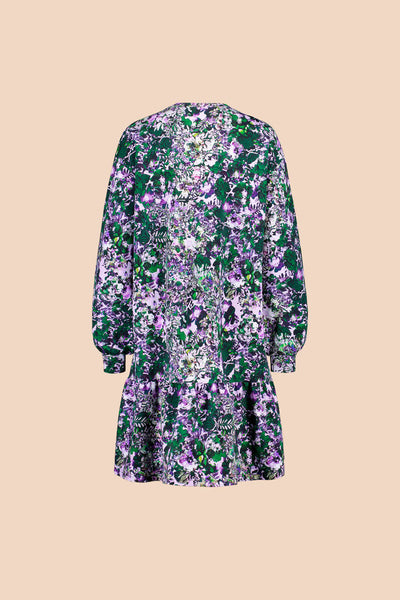 Ruffle Sweatshirt Dress, Blooming Forest Lilac
