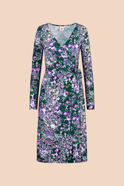 Soft Wrap Dress, Blooming Forest Lilac
