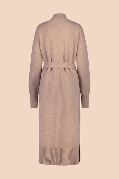 Wool Midi Dress, Taupe