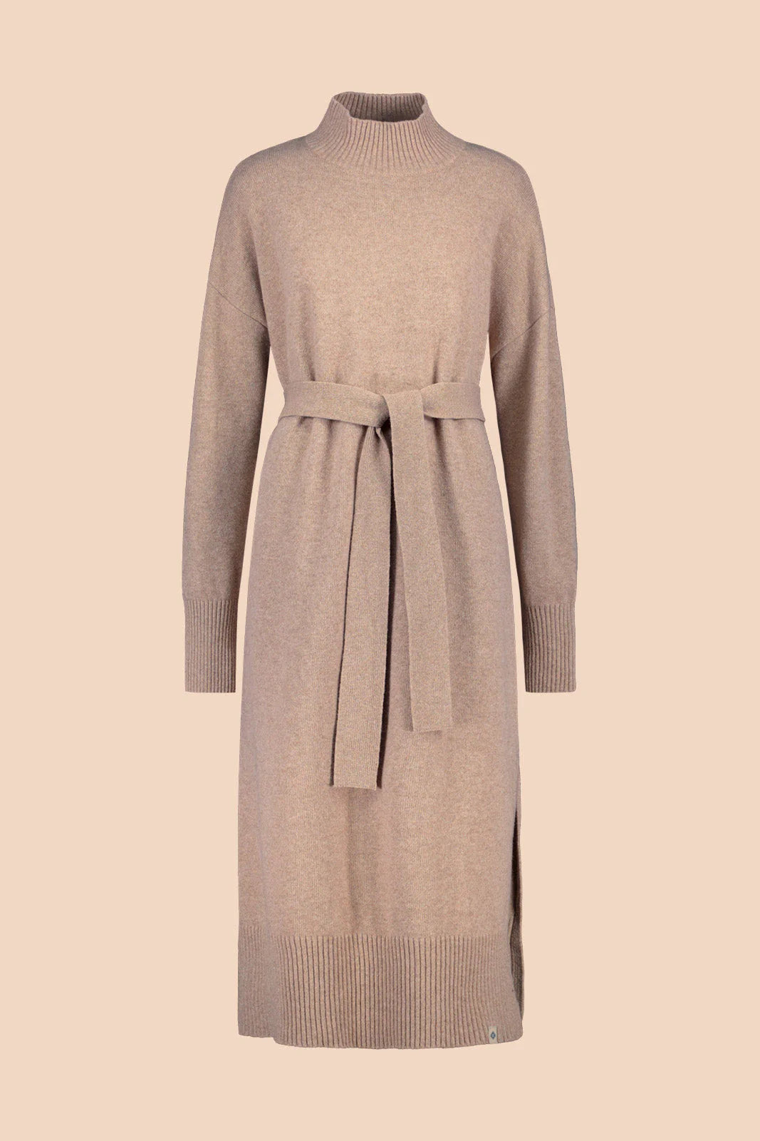 Wool Midi Dress, Taupe