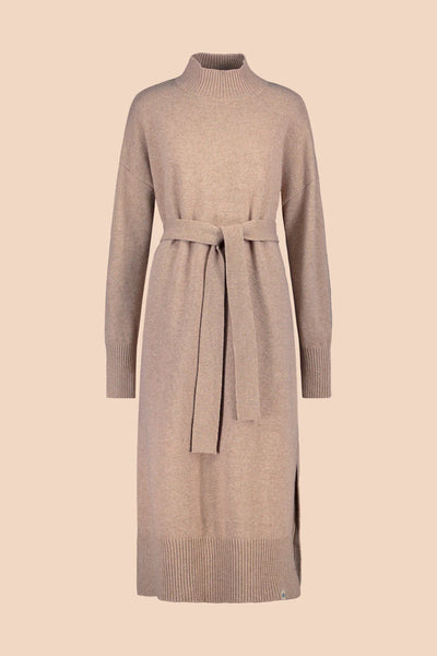 Wool Midi Dress, Taupe