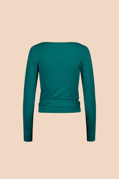 Wrap Top, Petrol