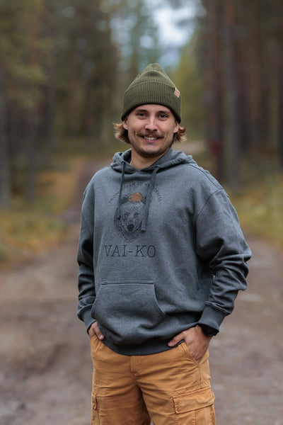 Party Bear Hoodie, Dark Greymele