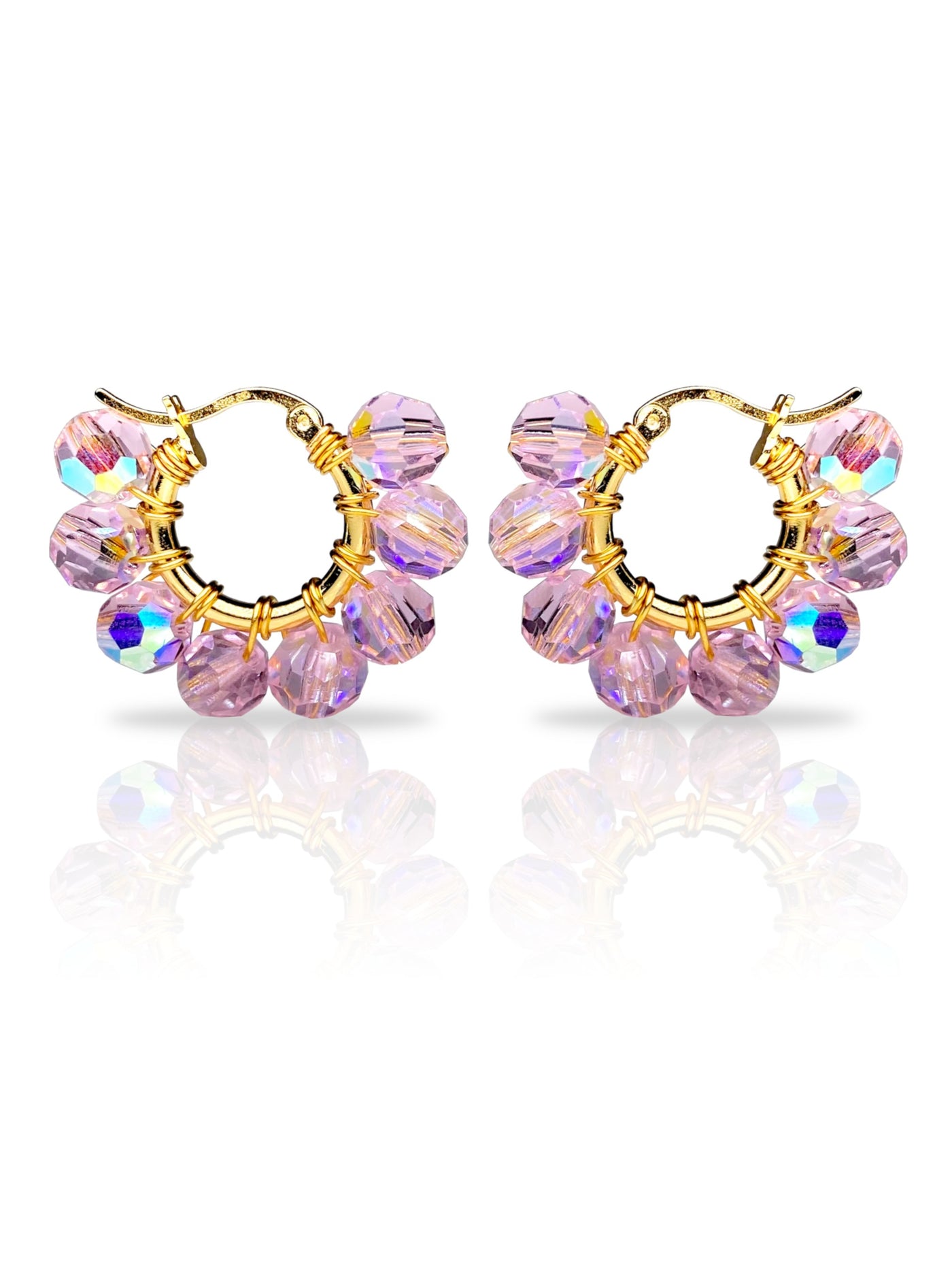 Pikkurenkaat Korvakorut, Kullattu, eri värejä