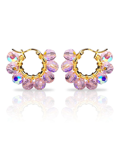 Pikkurenkaat Korvakorut, Kullattu, eri värejä