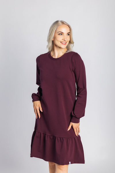 Poppy Dress, Burgundy