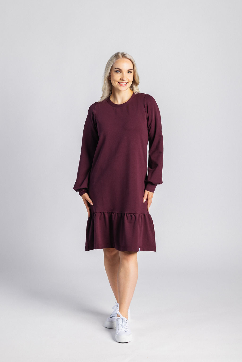 Poppy Dress, Burgundy