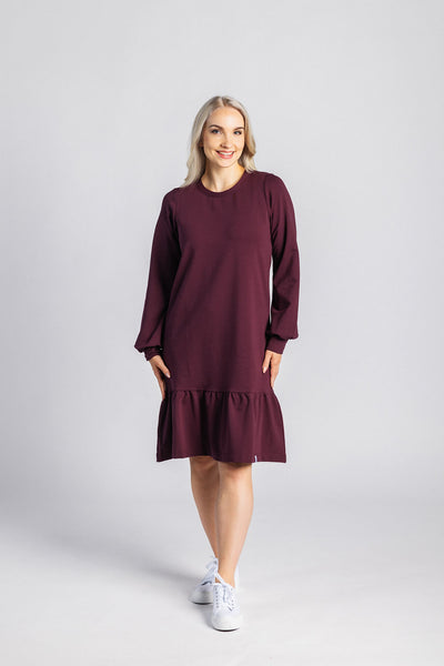 Poppy Dress, Burgundy