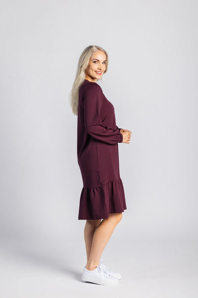 Poppy Dress, Burgundy