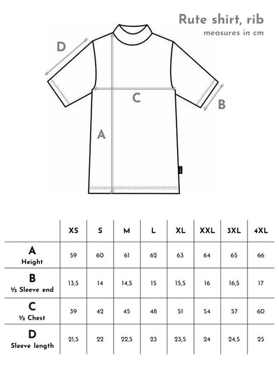 Rute shirt, black rib