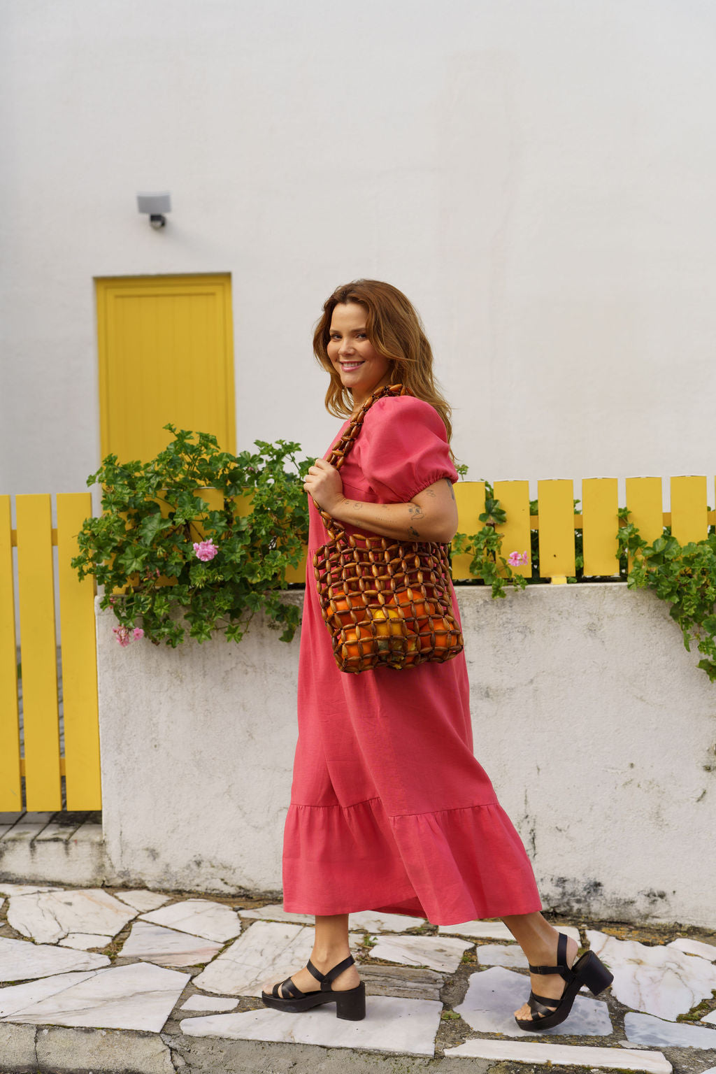 Astrid Dress, Sunset Coral