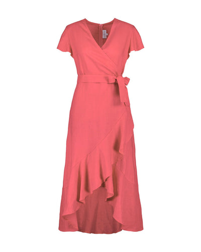 Annika Dress, Sunset Coral