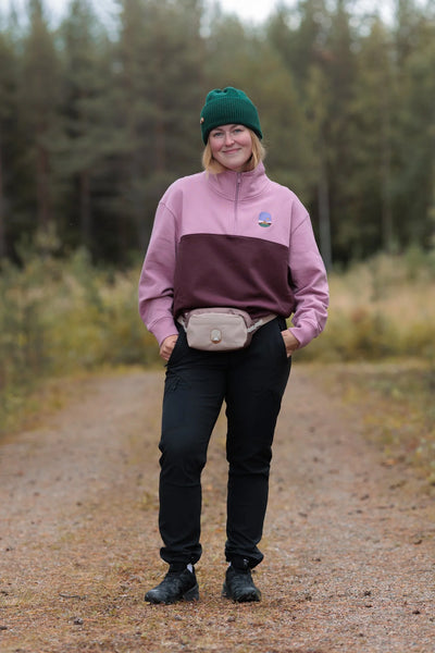 Tunturiyö Half Zip, Bleached Mauve