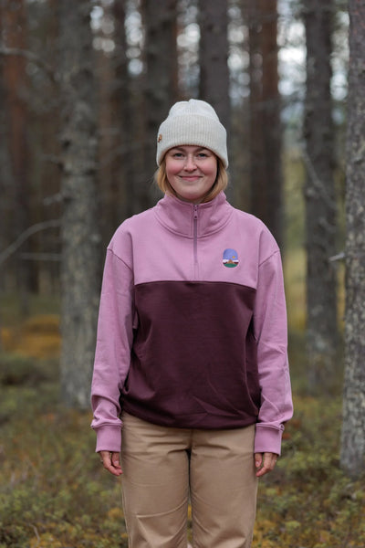 Tunturiyö Half Zip, Bleached Mauve