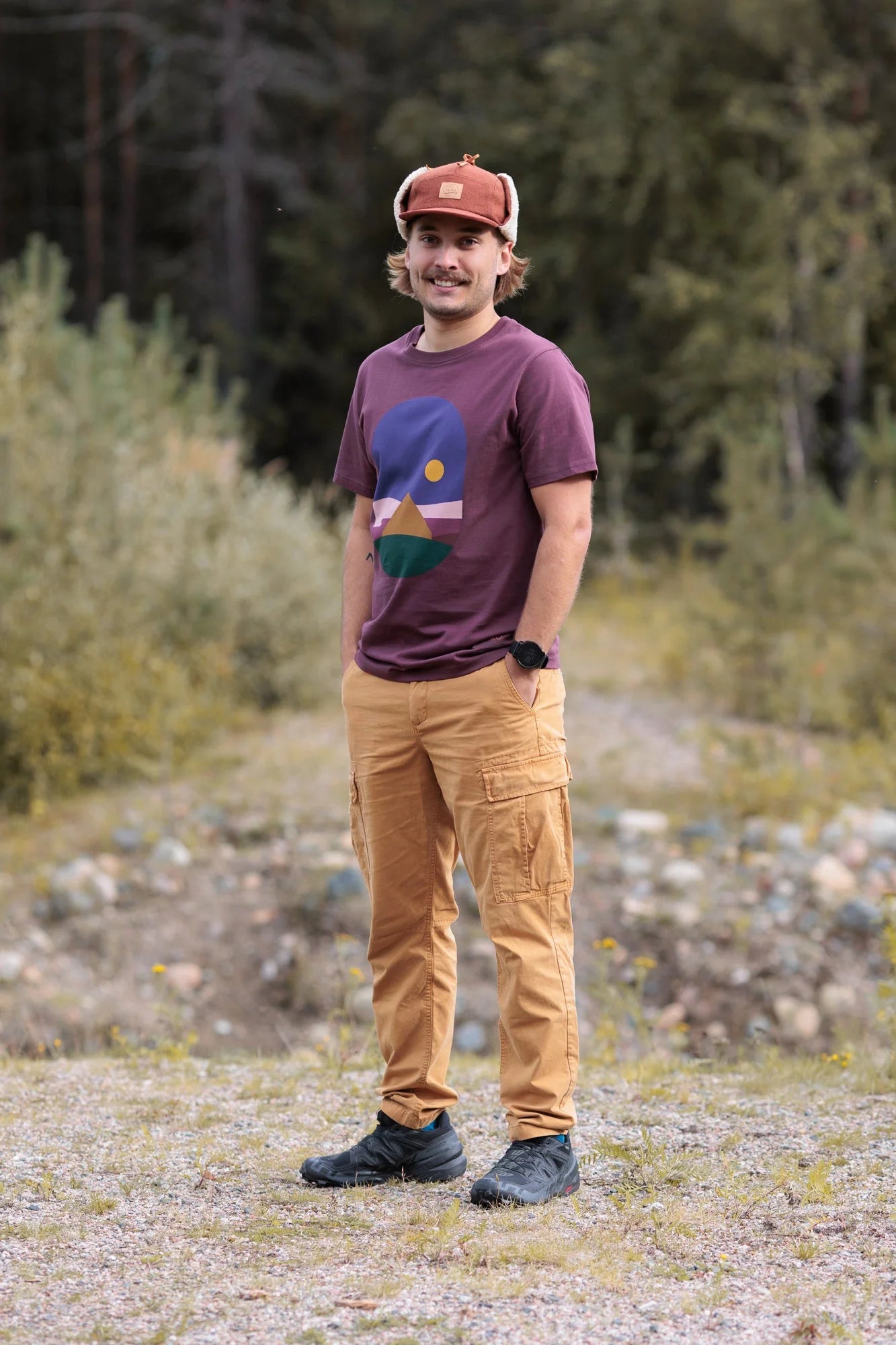 Tunturiyö T-Shirt, Aubergine