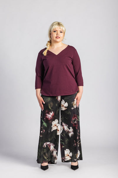 Vera Blouse, Burgundy