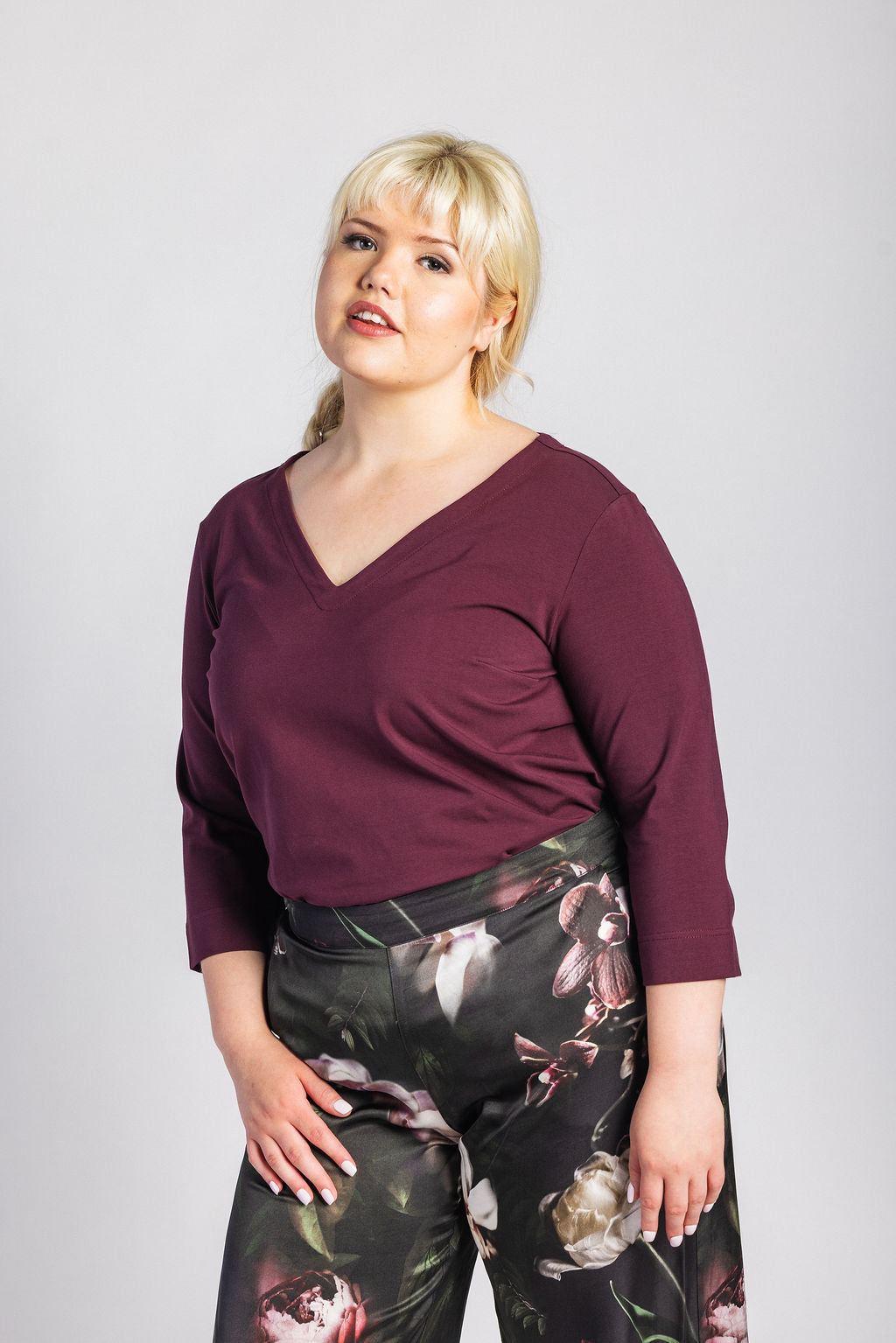 Vera Blouse, Burgundy