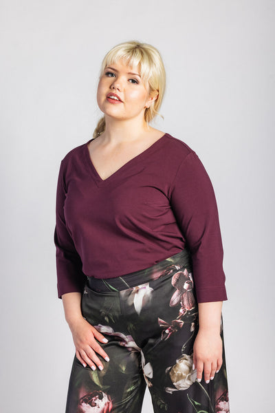 Vera Blouse, Burgundy