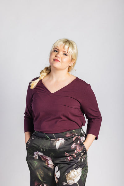 Vera Blouse, Burgundy
