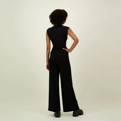 Wide Leg Trousers, Licorice
