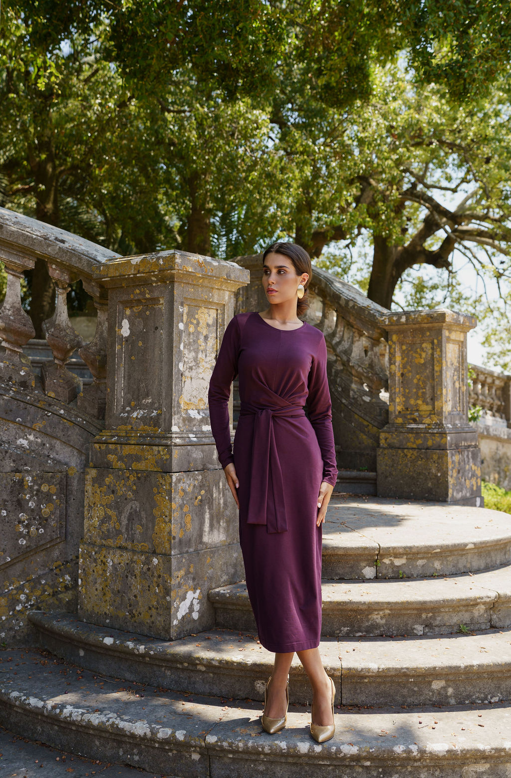 Zoey Dress, Burgundy