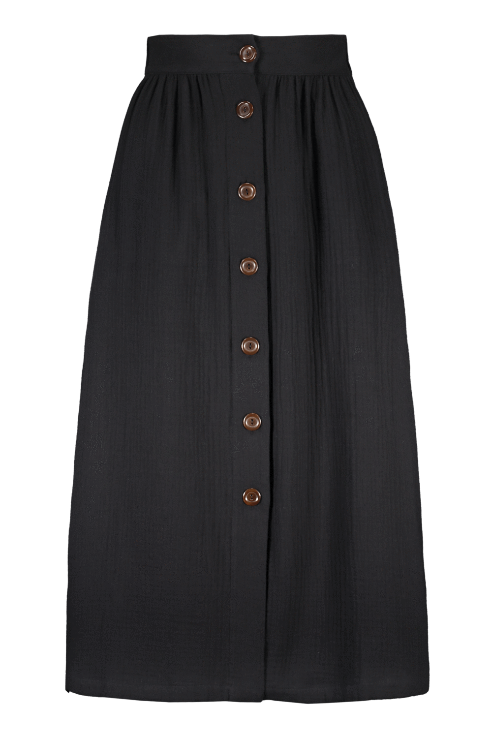 Button Skirt Black