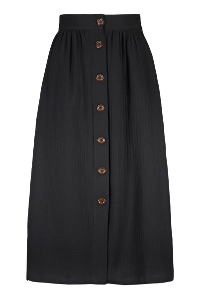 Button Skirt Black