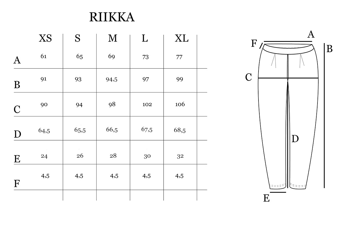Riikka housut, musta