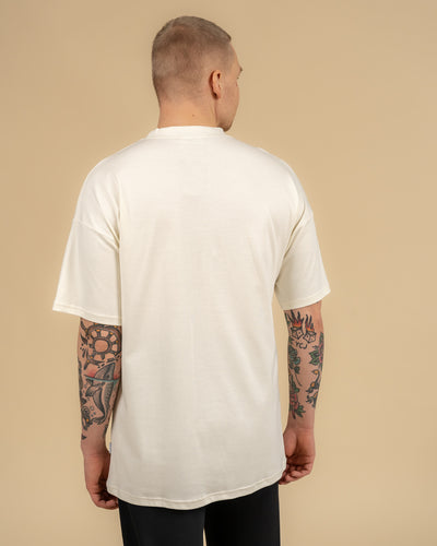 Vanilja Boxy T-paita Pitkä, Luonnonvalkoinen