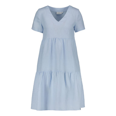 Layered Linen Dress, Sky Blue