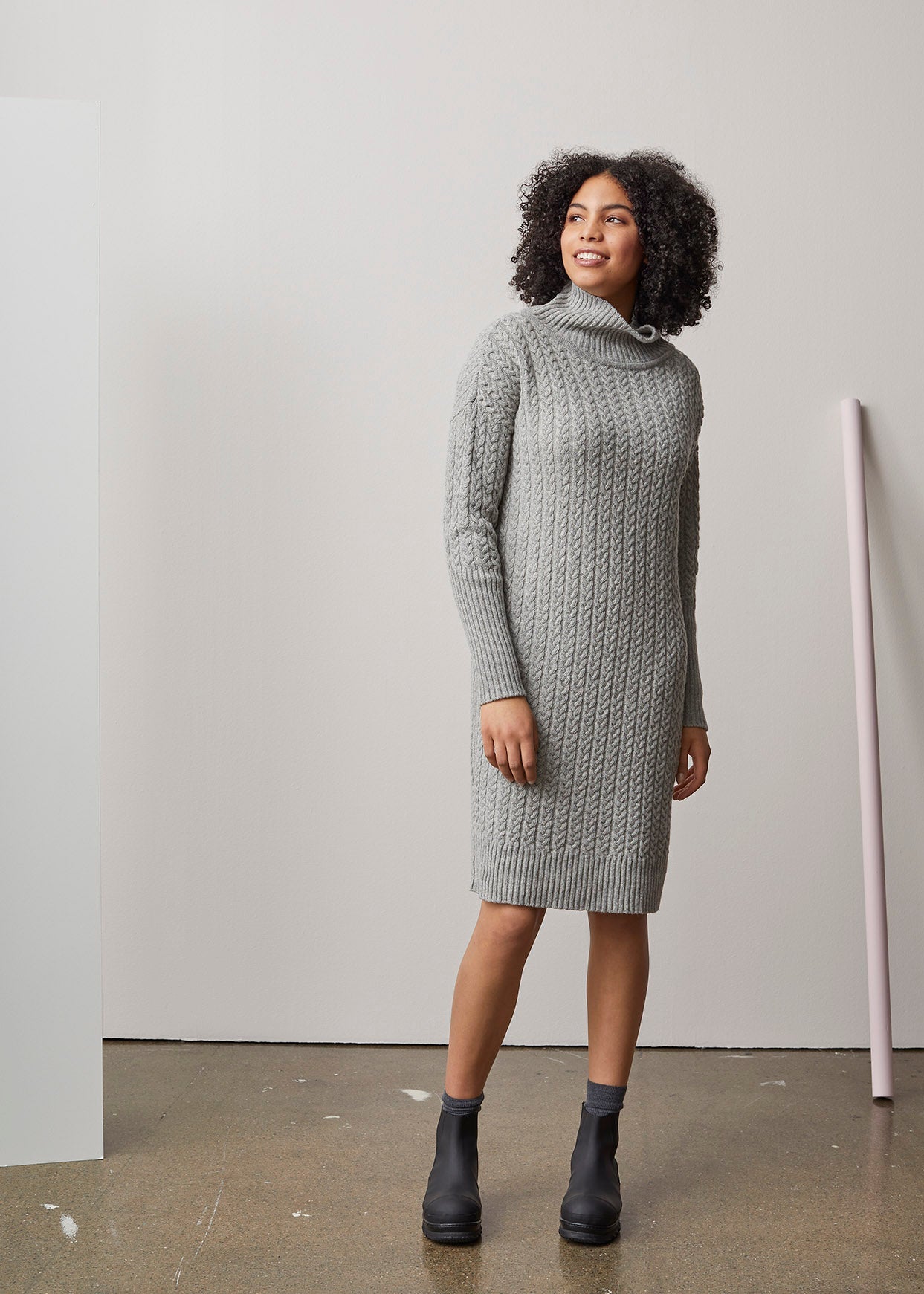 CHUNKY TURTLE mekko, Melange Grey