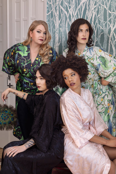 The Muse Wrap Dress, Birds in Paradise Night Sky