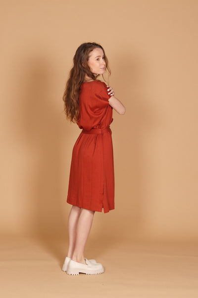 Louna Dress, Rusty Red
