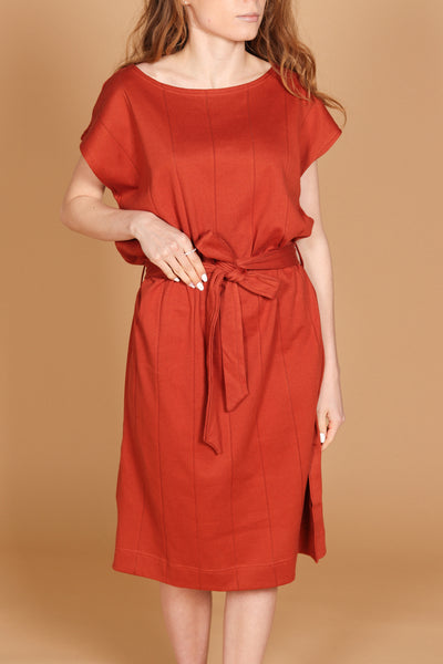 Louna Dress, Rusty Red