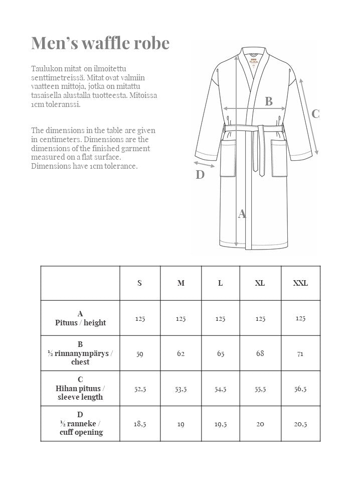 Miesten Vohvelikylpytakki, Sininen