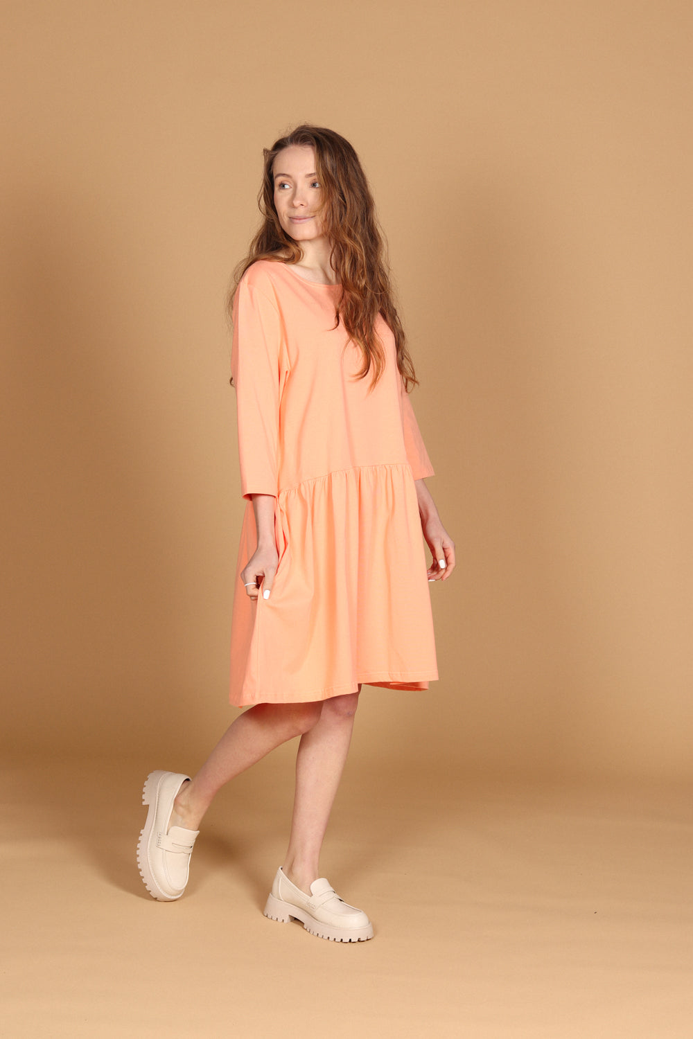 Oona Dress, Papaya Punch